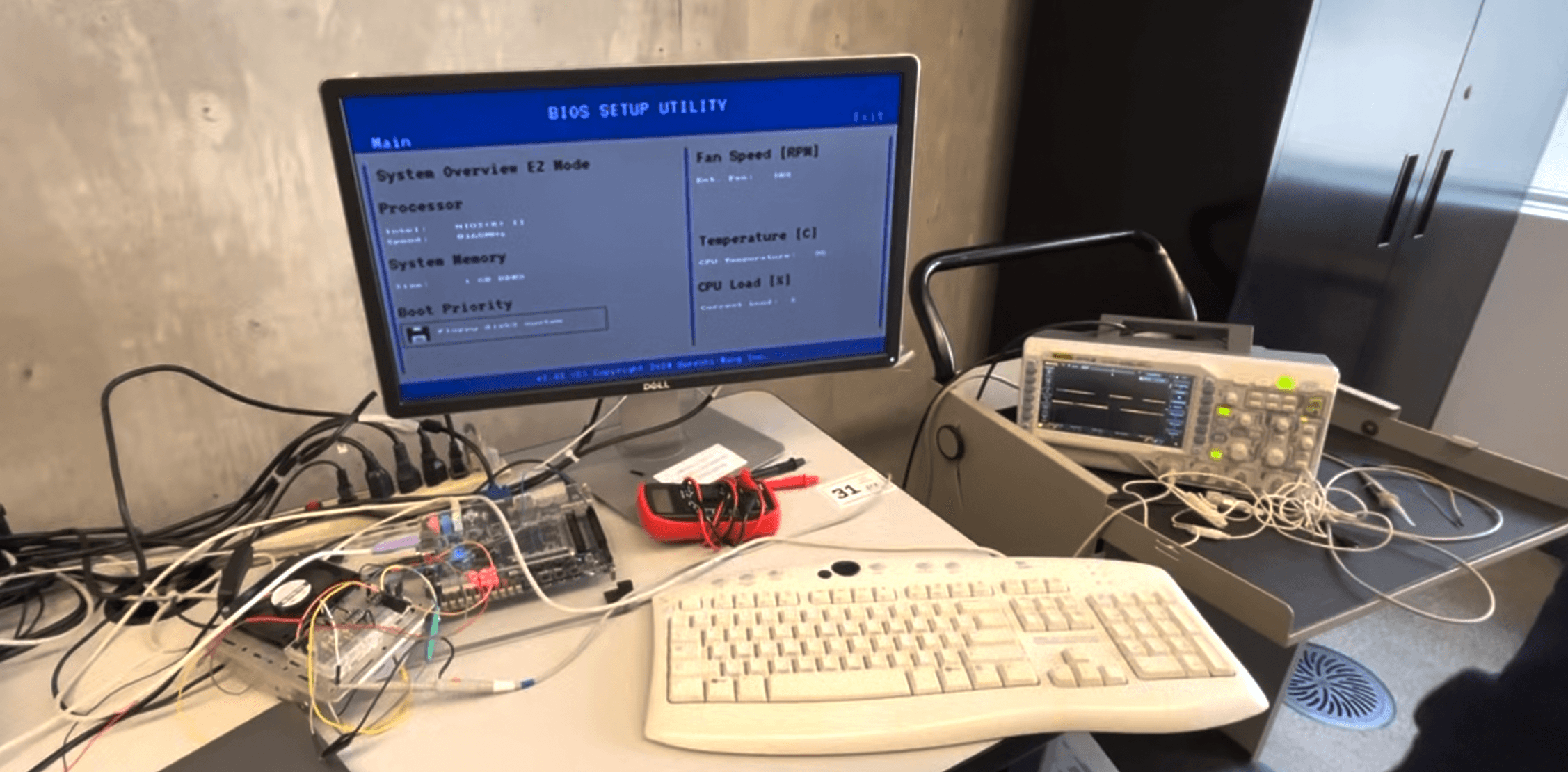 Our hardware setup in the FPGA lab.